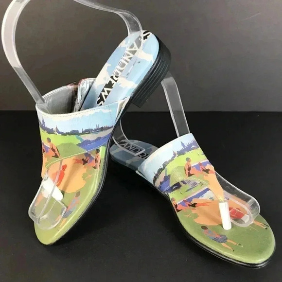 Icon leather sandals artsy  print - Picture 5 of 9